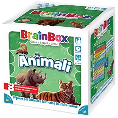 Asmodee BrainBox: dieren, spel om de geest te leren en te vormen, 1 speler, 8 jaar, Ed. in het Italiaans Asmodee BrainBox: dieren, spel om de geest te leren en te vormen, 1 speler, 8 jaar, Ed. in het Italiaans