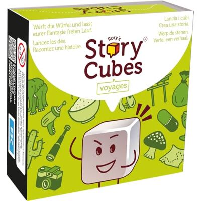 Asmodee , Rory's Story Cubes: Reizen, Zygomatic, familiespel, 1+ speler, vanaf 6 jaar, 20 minuten, spel in het Duits, Frans, Italiaans en Nederlands Asmodee , Rory's Story Cubes: Reizen, Zygomatic, familiespel, 1+ speler, vanaf 6 jaar, 20 minuten, spel in het Duits, Frans, Italiaans en Nederlands