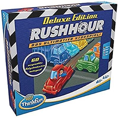 ThinkFun 76440 Rush Hour het bekende Stau-spel in de Deluxe Edition met voertuigen in metaal, logicaspel voor volwassenen en kinderen vanaf 8 jaar ThinkFun 76440 Rush Hour het bekende Stau-spel in de Deluxe Edition met voertuigen in metaal, logicaspel voor volwassenen en kinderen vanaf 8 jaar