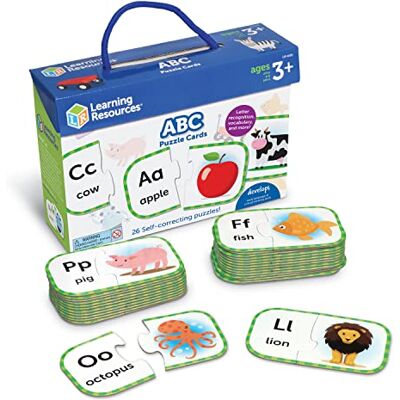 Learning Resources Briefpuzzelkaarten, voorschoolse voorbereiding, zelfcorrigerende puzzels, vanaf 3 jaar Learning Resources Briefpuzzelkaarten, voorschoolse voorbereiding, zelfcorrigerende puzzels, vanaf 3 jaar