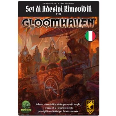 Asmodee Cephalofair 3558380093992 Gloomhaven Jaws Of The Lion stickerset, afneembaar Italiaans Asmodee Cephalofair 3558380093992 Gloomhaven Jaws Of The Lion stickerset, afneembaar Italiaans