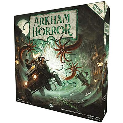 Fantasy Flight Games Arkham Horror, 3. Edition (spel): een drinkspel over okkulte mysterie en onverslaanbare Horror. Grundspel Fantasy Flight Games Arkham Horror, 3. Edition (spel): een drinkspel over okkulte mysterie en onverslaanbare Horror. Grundspel