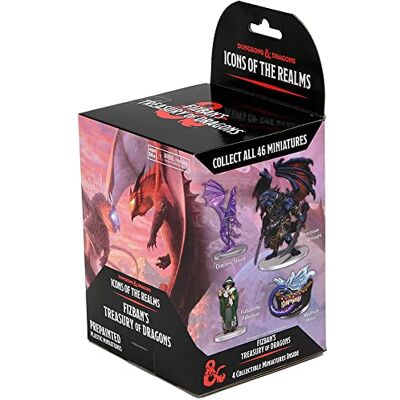 WizKids D&D Pictogrammen van de Koninkrijken: Fizban Booster Dragon Treasure (set van 22), bevat 4 voorgeschilderde en voorgemonteerde figuren, Dungeons and Dragons WizKids D&D Pictogrammen van de Koninkrijken: Fizban Booster Dragon Treasure (set van 22), bevat 4 voorgeschilderde en voorgemonteerde figuren, Dungeons and Dragons