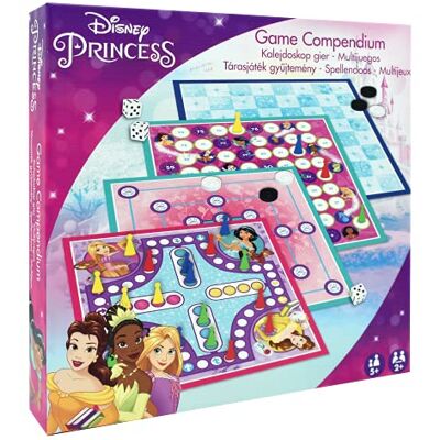 Disney Princess Games Compendium, geniet van 4 bordspellen, 9 mannen Morris, tocht, Ludo, ladderspel, leuk cadeau voor kinderen vanaf 5 jaar Disney Princess Games Compendium, geniet van 4 bordspellen, 9 mannen Morris, tocht, Ludo, ladderspel, leuk cadeau voor kinderen vanaf 5 jaar