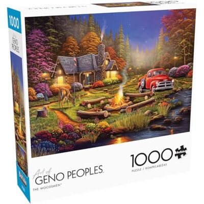 Buffalo Games Geno Peoples – The Woodsmen – 1000 stukjes Jigsaw puzzel voor volwassenen – uitdagingspuzzel perfect voor Game Nights – afgewerkte afmetingen is 26,75 x 19,75 cm Buffalo Games Geno Peoples – The Woodsmen – 1000 stukjes Jigsaw puzzel voor volwassenen – uitdagingspuzzel perfect voor Game Nights – afgewerkte afmetingen is 26,75 x 19,75 cm