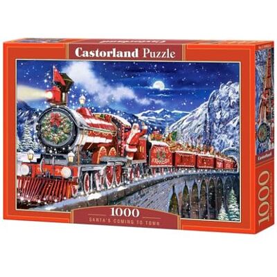 Castorland Kerstpuzzel Kerstman Coming Soon to Town 1000 stukjes Castorland Kerstpuzzel Kerstman Coming Soon to Town 1000 stukjes