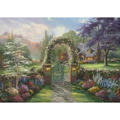 SCHMIDT Spiele 59940 Thomas Kinkade, Cottage Colibri, puzzel 1000 stukjes SCHMIDT Spiele 59940 Thomas Kinkade, Cottage Colibri, puzzel 1000 stukjes