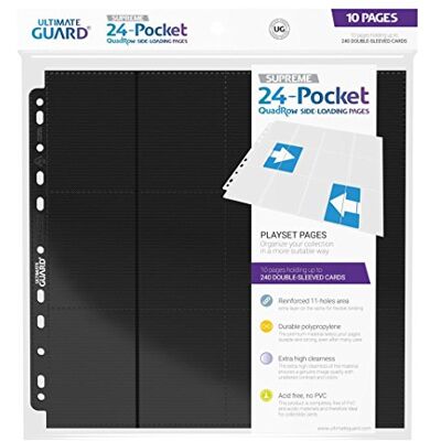 Ultimate Guard UGD10829 QuadRow Pagina's, 24 zakken, zwart, 10 Ultimate Guard UGD10829 QuadRow Pagina's, 24 zakken, zwart, 10