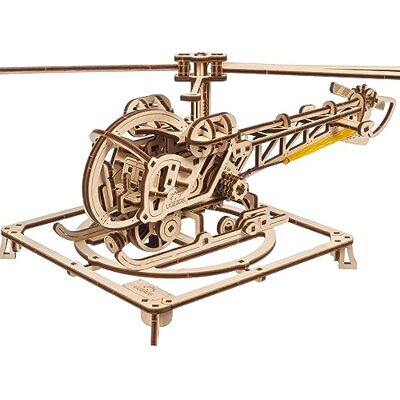 UGEARS Mini Helicopter 3D houten puzzelbouwset Unieke puzzel en modelbouwspel voor volwassenen 3D houten puzzels voor volwassenen en tieners UGEARS Mini Helicopter 3D houten puzzelbouwset Unieke puzzel en modelbouwspel voor volwassenen 3D houten puzzels voor volwassenen en tieners