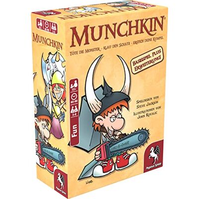 Pegasus Spiele Munchkin, basisspel + uitbreiding "Abartige Axt" (spel): Töte het Monster Klau de schat Erstich je dopel Pegasus Spiele Munchkin, basisspel + uitbreiding "Abartige Axt" (spel): Töte het Monster Klau de schat Erstich je dopel