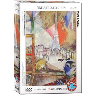 EuroGraphics Marc Chagall Parijs door het raam Puzzle (1000, veelkleurig) EuroGraphics Marc Chagall Parijs door het raam Puzzle (1000, veelkleurig)