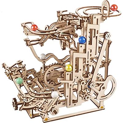 UGEARS 3D-puzzel van hout met 10 kleurrijke ballen – model van hout om te bouwen – spel met kogelbaan UGEARS 3D-puzzel van hout met 10 kleurrijke ballen – model van hout om te bouwen – spel met kogelbaan