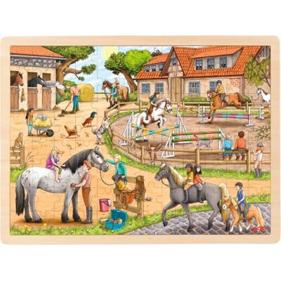 Goki 57367 houten puzzel voor kinderen vanaf 3 jaar, 96 stukjes Goki 57367 houten puzzel voor kinderen vanaf 3 jaar, 96 stukjes