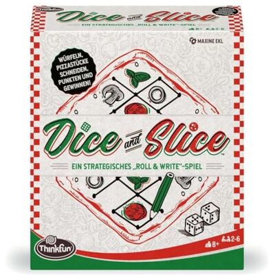 ThinkFun Dice and Slice Logikspel vanaf 8 jaar: een strategisches "Roll & Write"-spel ThinkFun Dice and Slice Logikspel vanaf 8 jaar: een strategisches "Roll & Write"-spel