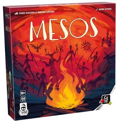 Gigamic MESOS Beheer je stam in het Mesolithische tijdperk Strategiespel Van 2 tot 5 spelers Vanaf 10 jaar. Gigamic MESOS Beheer je stam in het Mesolithische tijdperk Strategiespel Van 2 tot 5 spelers Vanaf 10 jaar.