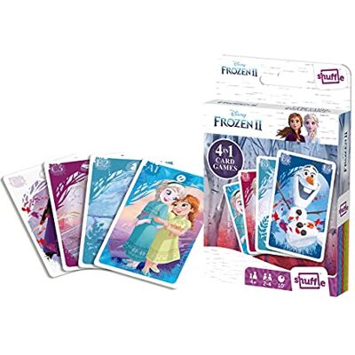 Shuffle Frozen 2 kaartspellen voor kinderen 4-in-1 snap, koppels, gelukkige gezinnen en actiespel, leuk cadeau voor kinderen vanaf 4 jaar Shuffle Frozen 2 kaartspellen voor kinderen 4-in-1 snap, koppels, gelukkige gezinnen en actiespel, leuk cadeau voor kinderen vanaf 4 jaar