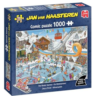 Jumbo Jan Van Haasteren JVH Winterspellen Winter Games Puzzel voor volwassenen 100% gerecycled karton 1000 stukjes Jumbo Jan Van Haasteren JVH Winterspellen Winter Games Puzzel voor volwassenen 100% gerecycled karton 1000 stukjes