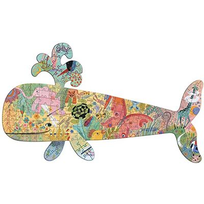 Djeco Puzzel Art Walvis Whale behendigheidsspellen, DJ01064, meerkleurig Djeco Puzzel Art Walvis Whale behendigheidsspellen, DJ01064, meerkleurig