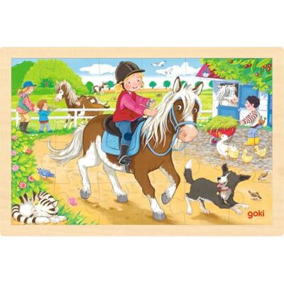 Goki Eenlegpuzzel Ponyhof Goki Eenlegpuzzel Ponyhof
