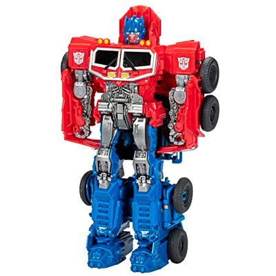 Transformers Bumblebee Cyberverse Adventures Dinobots Unite Smash Changer Optimus Prime F8067 figuur, meerkleurig, 22,5 cm Transformers Bumblebee Cyberverse Adventures Dinobots Unite Smash Changer Optimus Prime F8067 figuur, meerkleurig, 22,5 cm