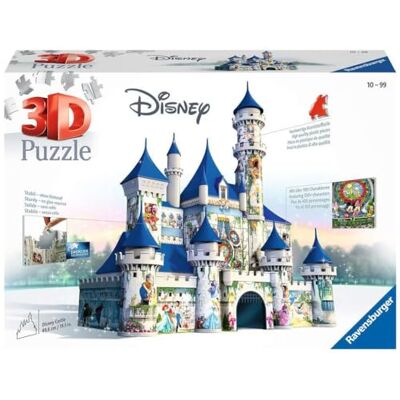 Ravensburger 12587 3D-puzzel Disney Castle prachtig vormgegeven Disney-kasteel met vele figuren als 3D-model voor alle Disney- en puzzelfans vanaf 10 jaar Ravensburger 12587 3D-puzzel Disney Castle prachtig vormgegeven Disney-kasteel met vele figuren als 3D-model voor alle Disney- en puzzelfans vanaf 10 jaar