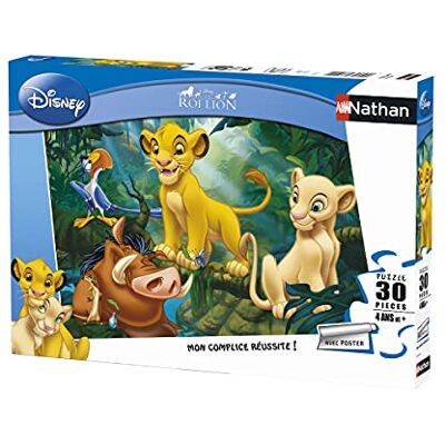 Nathan Kinderpuzzel 30 stukjes Simba & Co. Disney Meisje of jongen vanaf 4 jaar Hoogwaardige puzzel dik en duurzaam karton Dieren 86313 Nathan Kinderpuzzel 30 stukjes Simba & Co. Disney Meisje of jongen vanaf 4 jaar Hoogwaardige puzzel dik en duurzaam karton Dieren 86313