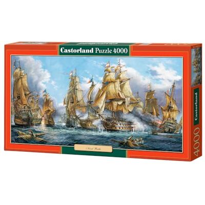 Castorland 4000 Stuk Jigsaw Puzzels, Naval Battle, Nautic Painting, Old Navy Ships, Sailing Ships at War, Adult Puzzel, C-400102-2 Castorland 4000 Stuk Jigsaw Puzzels, Naval Battle, Nautic Painting, Old Navy Ships, Sailing Ships at War, Adult Puzzel, C-400102-2