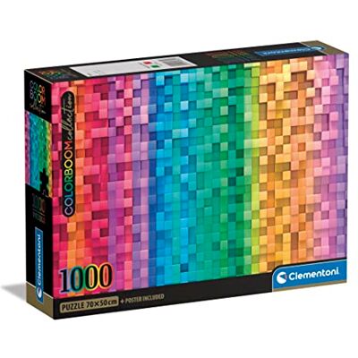 Clementoni ColorBoom Collection – Pixel – 1000 stukjes – puzzel voor volwassenen kleuren en kleurverloop – gemaakt in Italië Clementoni ColorBoom Collection – Pixel – 1000 stukjes – puzzel voor volwassenen kleuren en kleurverloop – gemaakt in Italië