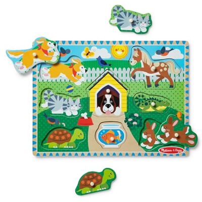 Melissa & Doug Hout Geperforeerde borden voor huisdieren voor kinderen Leerspeelgoed voor meisjes en jongens van 2 jaar Houten puzzels voor kinderen van 2 tot 4 jaar Melissa & Doug Hout Geperforeerde borden voor huisdieren voor kinderen Leerspeelgoed voor meisjes en jongens van 2 jaar Houten puzzels voor kinderen van 2 tot 4 jaar