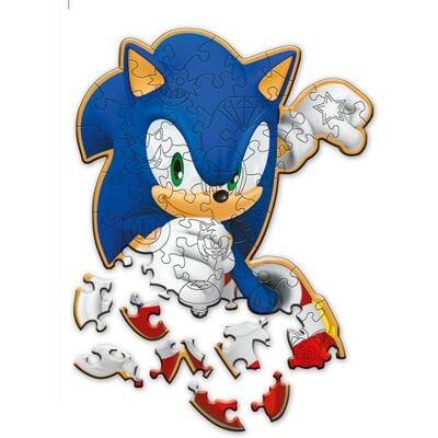 Trefl – Houten puzzel Contour: Sonic The Hedgehog, Sonic Agile 50 stuks, Wood Craft Junior, onregelmatig, 10 figuren, modern, 5 jaar + Trefl – Houten puzzel Contour: Sonic The Hedgehog, Sonic Agile 50 stuks, Wood Craft Junior, onregelmatig, 10 figuren, modern, 5 jaar +