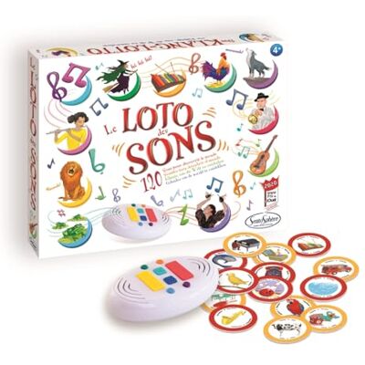 Sentosphère – Loto des Sons – educatief zintuiglijk speelspel voor kinderen – gehoorontwaken – 120 dagelijkse geluiden – 30 geïllustreerde kaarten – antwoorden in 8 talen – vanaf 4 jaar gemaakt in Sentosphère – Loto des Sons – educatief zintuiglijk speelspel voor kinderen – gehoorontwaken – 120 dagelijkse geluiden – 30 geïllustreerde kaarten – antwoorden in 8 talen – vanaf 4 jaar gemaakt in