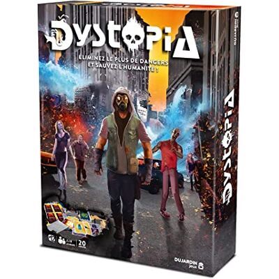 Dujardin Dystopia Strategiespel – dat de mensheid zal redden – kaartspel – sfeerspel voor jongeren en volwassenen – vanaf 12 jaar – 2 tot 8 spelers Dujardin Dystopia Strategiespel – dat de mensheid zal redden – kaartspel – sfeerspel voor jongeren en volwassenen – vanaf 12 jaar – 2 tot 8 spelers