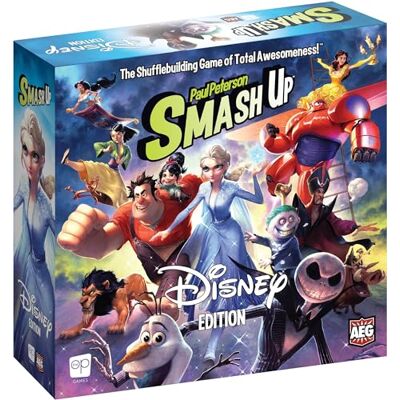 USAopoly The OP Games Smash Up: Disney Edition Featuring Disney Characters from Frozen, Big Hero 6, The Lion King, Aladdin, The Nightmare Before Christmas, & More Standalone Smash Up Game USAopoly The OP Games Smash Up: Disney Edition Featuring Disney Characters from Frozen, Big Hero 6, The Lion King, Aladdin, The Nightmare Before Christmas, & More Standalone Smash Up Game