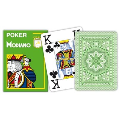 Modiano kaarten spel 486 Crystal Poker, 4 indexen, lichtgroen Modiano kaarten spel 486 Crystal Poker, 4 indexen, lichtgroen