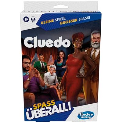 Hasbro Cluedo Compact draagbaar spel voor 3-6 spelers, reisspel voor kinderen, overal plezier Hasbro Cluedo Compact draagbaar spel voor 3-6 spelers, reisspel voor kinderen, overal plezier