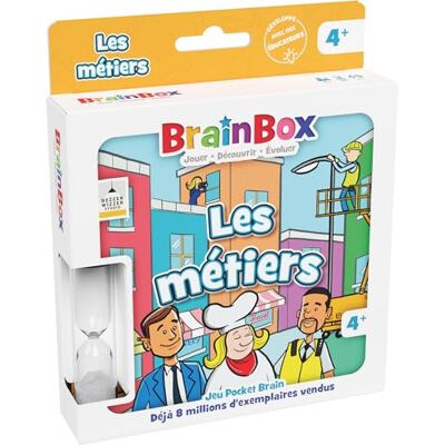Asmodee BRAINBOX Pocket: de beroepen – geheugenkaartspel en observatie – snel familiespel voor kinderen vanaf 4 jaar – leren met plezier – zakeditie – 1 speler + – 10 minuten – Franse versie Asmodee BRAINBOX Pocket: de beroepen – geheugenkaartspel en observatie – snel familiespel voor kinderen vanaf 4 jaar – leren met plezier – zakeditie – 1 speler + – 10 minuten – Franse versie