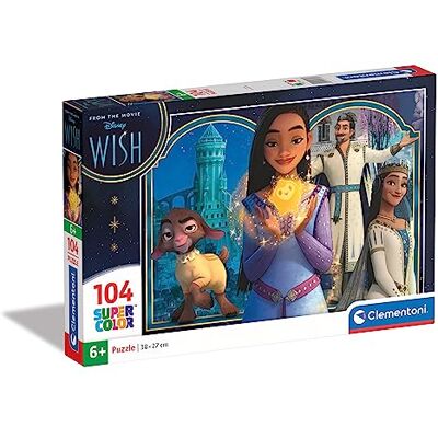 Clementoni 27269 – Supercolor puzzel – Disney Wish – 104 stukjes, kinderpuzzel 6 jaar, cartoon-puzzel – gemaakt in Italië Clementoni 27269 – Supercolor puzzel – Disney Wish – 104 stukjes, kinderpuzzel 6 jaar, cartoon-puzzel – gemaakt in Italië