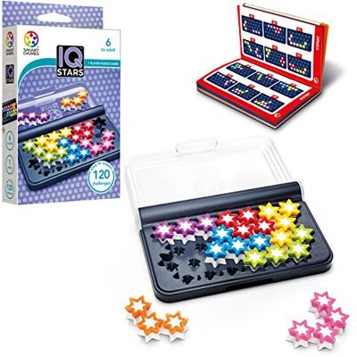 SmartGames IQ Stars Denkspel voor kinderen 6+ 120 uitdagingen 1 speler plaats de sterren op het rooster om puzzels op te lossen logische ontwikkeling en concentratie zakspel cadeau-idee SmartGames IQ Stars Denkspel voor kinderen 6+ 120 uitdagingen 1 speler plaats de sterren op het rooster om puzzels op te lossen logische ontwikkeling en concentratie zakspel cadeau-idee