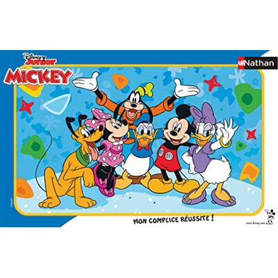 Nathan Kinderpuzzel 15-delig frame Mickey Friends Disney Meisje of jongen vanaf 3 jaar Hoogwaardige puzzel dik en duurzaam karton Disney Mickey Mouse 86146 Nathan Kinderpuzzel 15-delig frame Mickey Friends Disney Meisje of jongen vanaf 3 jaar Hoogwaardige puzzel dik en duurzaam karton Disney Mickey Mouse 86146