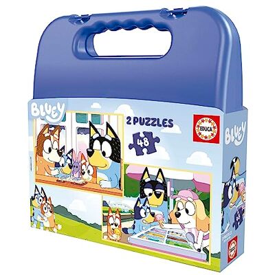 Educa Set van twee puzzels met 48 stukjes van de Bluey karakters Gepresenteerd in een prachtige koffer om ze op te bergen. Wij raden aan vanaf 5 jaar (19831) Educa Set van twee puzzels met 48 stukjes van de Bluey karakters Gepresenteerd in een prachtige koffer om ze op te bergen. Wij raden aan vanaf 5 jaar (19831)