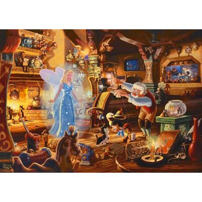 SCHMIDT Spiele Thomas Kinkade 57526, Disney, Pinocchio de Geppetto, puzzel Puzzel 1000 stukjes SCHMIDT Spiele Thomas Kinkade 57526, Disney, Pinocchio de Geppetto, puzzel Puzzel 1000 stukjes