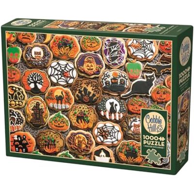 Cobble Hill Puzzel met 1000 stukjes, Halloween-koekjes, voorbeeldposter inbegrepen Cobble Hill Puzzel met 1000 stukjes, Halloween-koekjes, voorbeeldposter inbegrepen