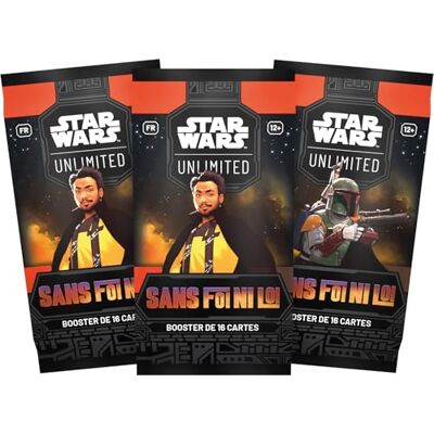 Asmodee FFG Star Wars: Unlimited Verzamelkaartspel zonder geloof of wet 16 kaarten booster voor volwassenen en kinderen vanaf 12 jaar, 2+ spelers Franse versie Asmodee FFG Star Wars: Unlimited Verzamelkaartspel zonder geloof of wet 16 kaarten booster voor volwassenen en kinderen vanaf 12 jaar, 2+ spelers Franse versie