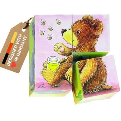 Goki -57056 puzzel babydieren, 4 blokjes, 57056 Goki -57056 puzzel babydieren, 4 blokjes, 57056