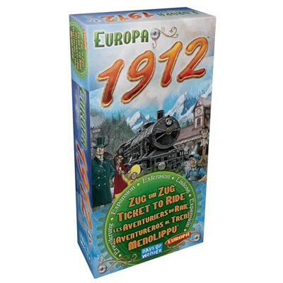 Days of Wonder De avonturen van de rail: uitbreiding kaarten EUROPA 1912 – Franse versie – gezelschapsspel voor kinderen vanaf 8 jaar – 2 tot 5 spelers – strategiespel om te spelen met basisspel Europa – Days of Wonder De avonturen van de rail: uitbreiding kaarten EUROPA 1912 – Franse versie – gezelschapsspel voor kinderen vanaf 8 jaar – 2 tot 5 spelers – strategiespel om te spelen met basisspel Europa –