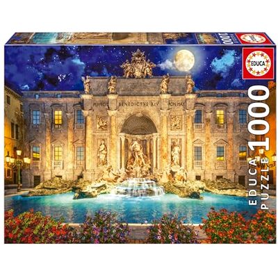 Educa Trevifontein Rome 1000 stukjes puzzel voor volwassenen, afmetingen: 68 x 48 cm vanaf 14 jaar (19923) Educa Trevifontein Rome 1000 stukjes puzzel voor volwassenen, afmetingen: 68 x 48 cm vanaf 14 jaar (19923)