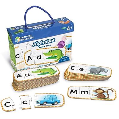Learning Resources Alfabetkaarten, voorbereiding op de kleuterschool, zelfcorrigerende puzzel, vanaf 4 jaar, LER6089 Learning Resources Alfabetkaarten, voorbereiding op de kleuterschool, zelfcorrigerende puzzel, vanaf 4 jaar, LER6089