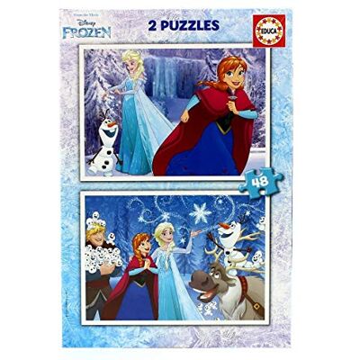 Educa Set van 2 kinderpuzzels 48 stukjes Disney Frozen puzzel Afmetingen: 28 x 20 cm Grote stukjes en optimale afwerking Vanaf 4 jaar (16852) Educa Set van 2 kinderpuzzels 48 stukjes Disney Frozen puzzel Afmetingen: 28 x 20 cm Grote stukjes en optimale afwerking Vanaf 4 jaar (16852)