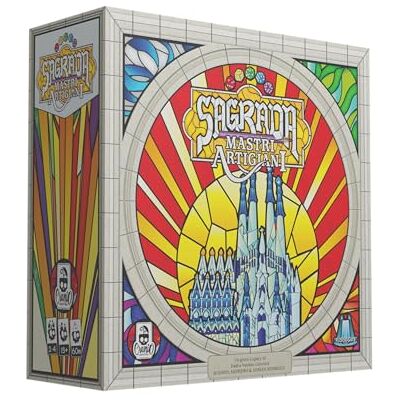 Cranio Creations Sagrada Masters Artisans, het Legacy-spel voor de bouw van de beroemde basiliek van Barcelona, editie in Italiaanse taal Cranio Creations Sagrada Masters Artisans, het Legacy-spel voor de bouw van de beroemde basiliek van Barcelona, editie in Italiaanse taal
