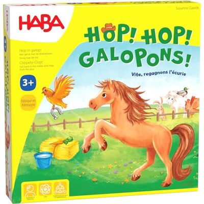HABA Hop! Galopons! Paarden- en racespel Bordspel 3 jaar en ouder Ref. 5445 HABA Hop! Galopons! Paarden- en racespel Bordspel 3 jaar en ouder Ref. 5445